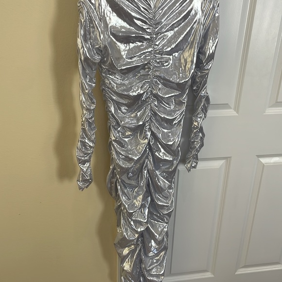 NWT silver Ruch Dress - Picture 6 of 7